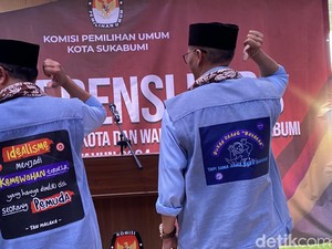 Berompi Kutipan Tan Malaka, Fahmi-Dida Daftar KPU Kota Sukabumi