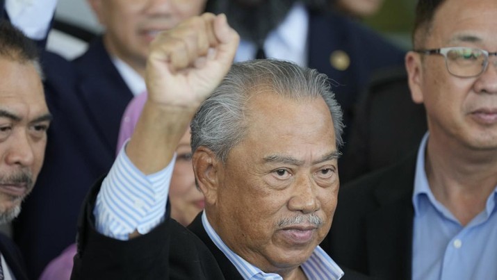 Mantan Perdana Menteri Malaysia, Muhyiddin Yassin. (AP Photo/Vincent Thian/File Foto)