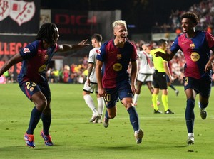 Rayo Vallecano Vs Barcelona: Gol Debut Olmo Bawa El Barca Menang 2-1