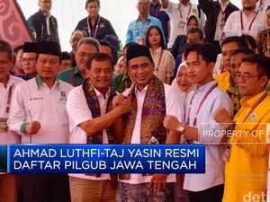  Ahmad Luthfi-Taj Yasin Resmi Daftar Pilgub Jawa Tengah