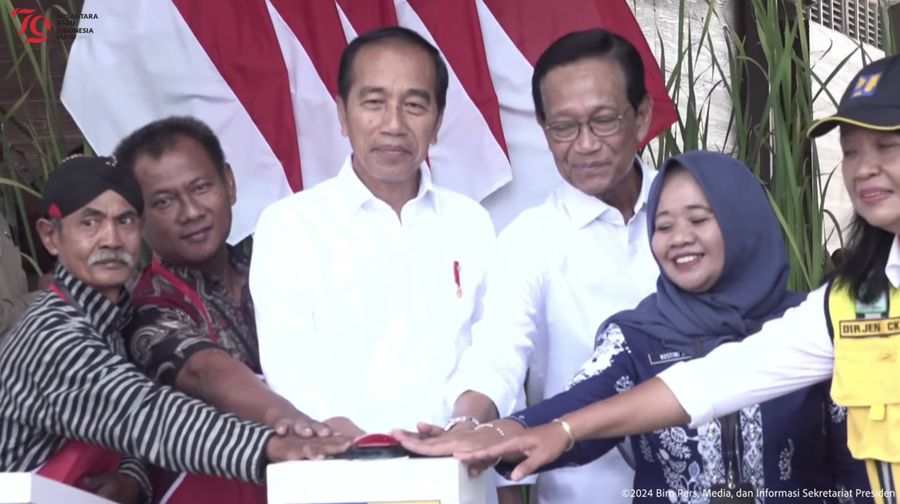 Presiden Jokowi Resmikan Pasar Godean, Sleman, 28 Agustus 2024. (Tangkapan layar Youtube Setpres RI)