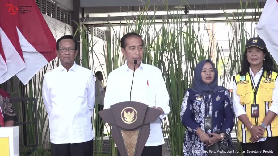 Presiden Jokowi Resmikan Pasar Godean, Sleman, 28 Agustus 2024. (Tangkapan layar Youtube Setpres RI)