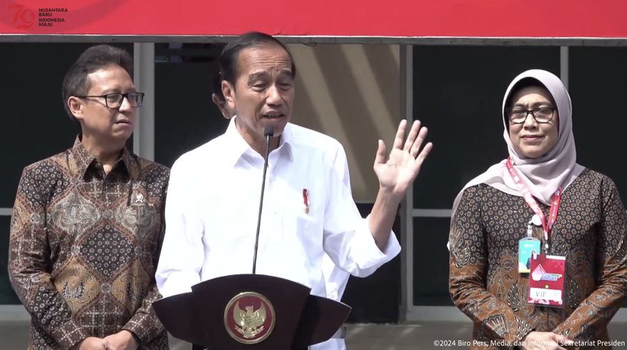 Presiden RI Resmikan Gedung Pelayanan Kesehatan Ibu dan Anak RS. Sardjito Yogyakarta, Rabu (28/8/2024). (Tangkapan layar Youtube Setpres RI)