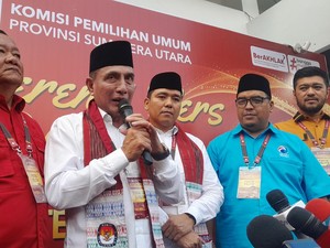 Edy-Hasan Resmi Daftar Pilgub Sumut 2024, KPU: Berkas Lengkap