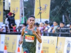 Pelari Brigif 3 Kostrad Kariango Raih Juara 1 Full Marathon Race di Bali