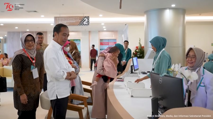 Presiden RI Resmikan Gedung Pelayanan Kesehatan Ibu & Anak RS. Sardjito, Yogyakarta, 28 Agustus 2024. (Tangkapan Layar)