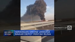 Video: Serangan Drone Ukraina Buat Depot Minyak Rusia Membara