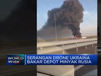 Video: Serangan Drone Ukraina Buat Depot Minyak Rusia Membara