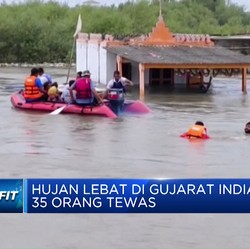 Video: Hujan Lebat di Gujarat India, 35 Orang Tewas