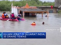Video: Hujan Lebat di Gujarat India, 35 Orang Tewas