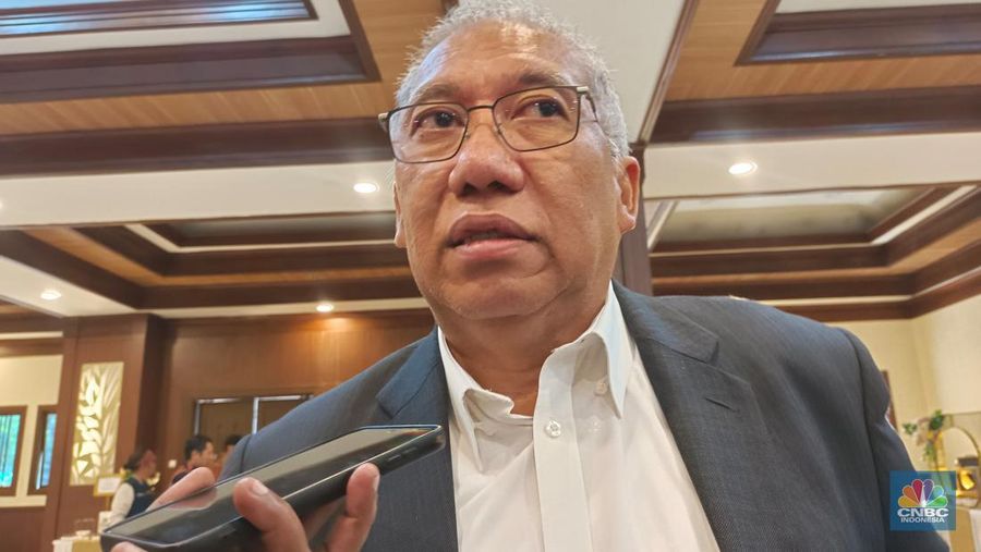 Direktur Utama Perum Bulog Bayu Krisnamurthi saat ditemui di Kantor Pusat Bulog, Jakarta, Jumat (30/8/2024). (²©²ÊÍøÕ¾/Martyasari Rizky)