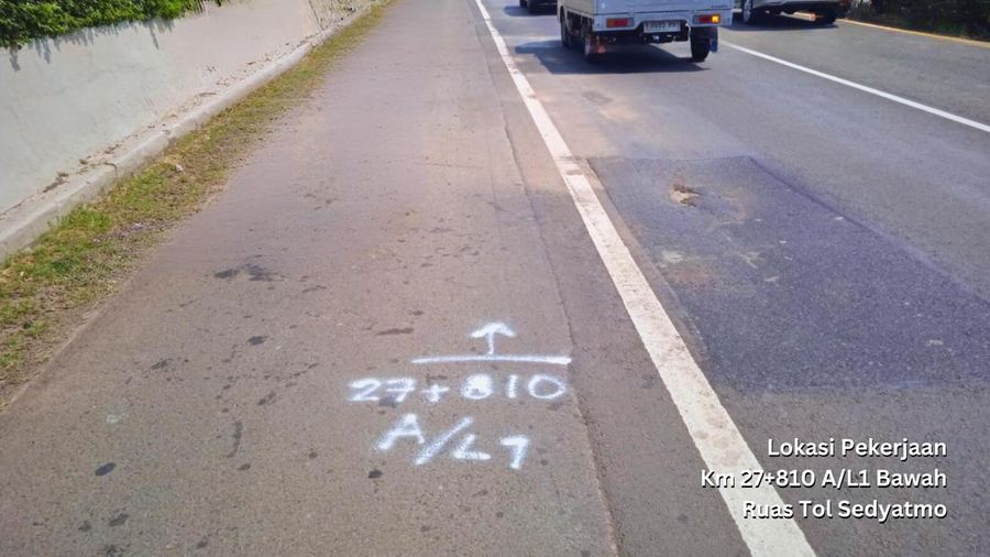 Komitmen Tingkatkan Keamanan dan Kenyamanan Pengguna Jalan, Jasa Marga Lanjutkan Pemeliharaan Perkerasan Jalan Tol Ruas Sedyatmo. (Dok: Jasa Marga)