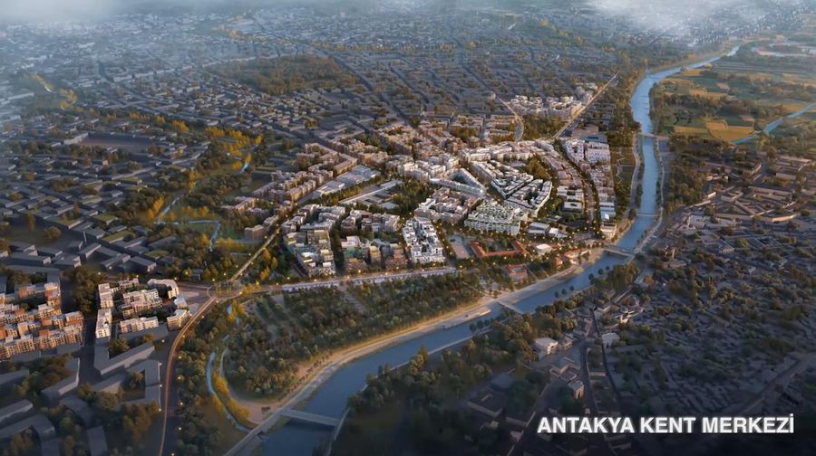 Sekitar 80 persen kota bersejarah Antakya hancur akibat gempa berkekuatan 7,8 pada Februari 2023, menurut studio arsitektur Inggris Foster + Partners. Studio ini kini telah memaparkan visinya untuk membangun kembali kota tersebut. (Dok. fosterandpartners)