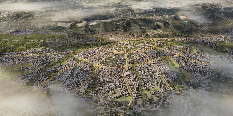 Sekitar 80 persen kota bersejarah Antakya hancur akibat gempa berkekuatan 7,8 pada Februari 2023, menurut studio arsitektur Inggris Foster + Partners. Studio ini kini telah memaparkan visinya untuk membangun kembali kota tersebut. (Dok. fosterandpartners)