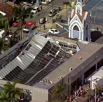 Potret Atap Gereja di Brasil Ambruk, Dua Orang Tewas Tertimpa Puing