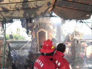 Pura Ludes Terbakar Saat Ngaben di Gianyar, Kerugian Miliaran Rupiah