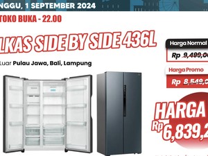 Beli Kulkas Jumbo Hemat Rp 2 Jutaan di Transmart Full Day Sale!