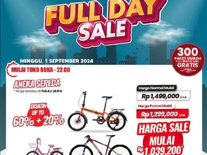 Aneka Sepeda Banting Harga di Transmart Full Day Sale!