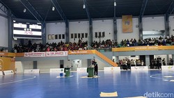Atap GOR Venue PON di Sumut Bocor, Pertandingan Futsal Putra Terpaksa Ditunda