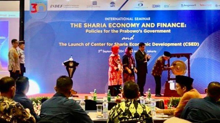 Acara International Seminar 'The Sharia Economy and Finance', Hotel Aryaduta, Jakarta Pusat, Selasa (3/9/2024). (Dok. INDEF)