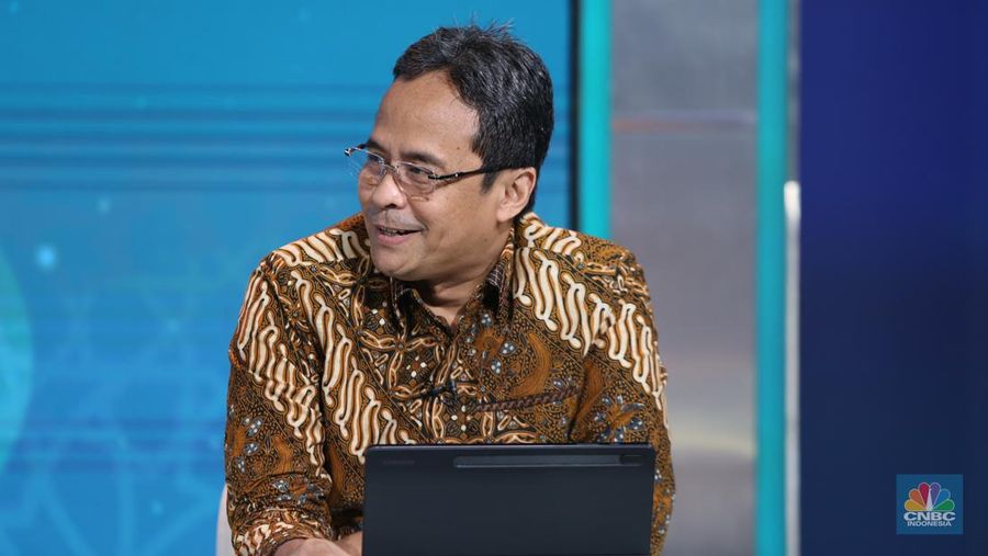 Direktur Utama PT Bank DKI, Agus Haryoto Widodo dalam CNBC Indonesia Sharia Economic Forum pada Selasa (3/9/2024). (CNBC Indonesia/Tias Budiarto)
