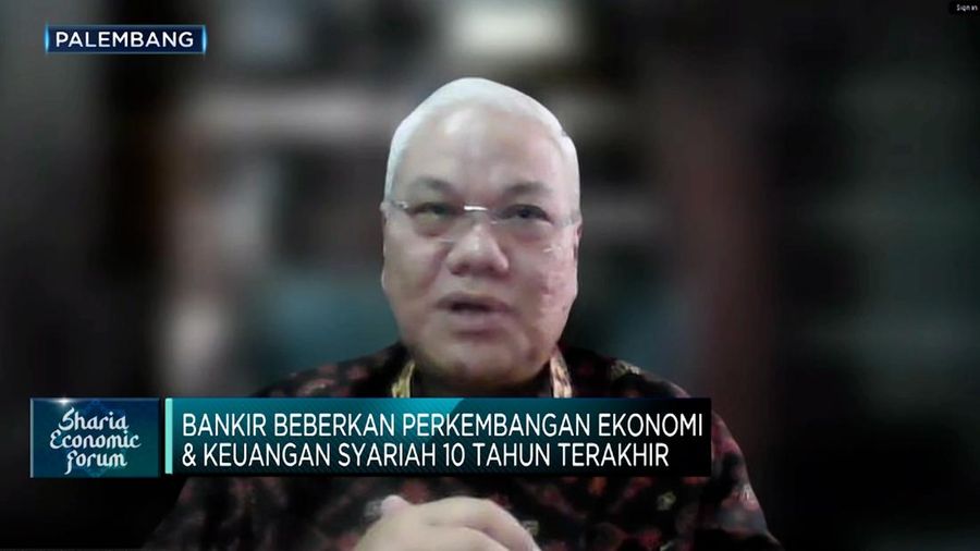 Direktur Utama PT BPD Bank Sumsel Babel, Achmad Syamsudin dalam ²©²ÊÍøÕ¾ Sharia Economic Forum pada Selasa (3/9/2024). (²©²ÊÍøÕ¾ TV)