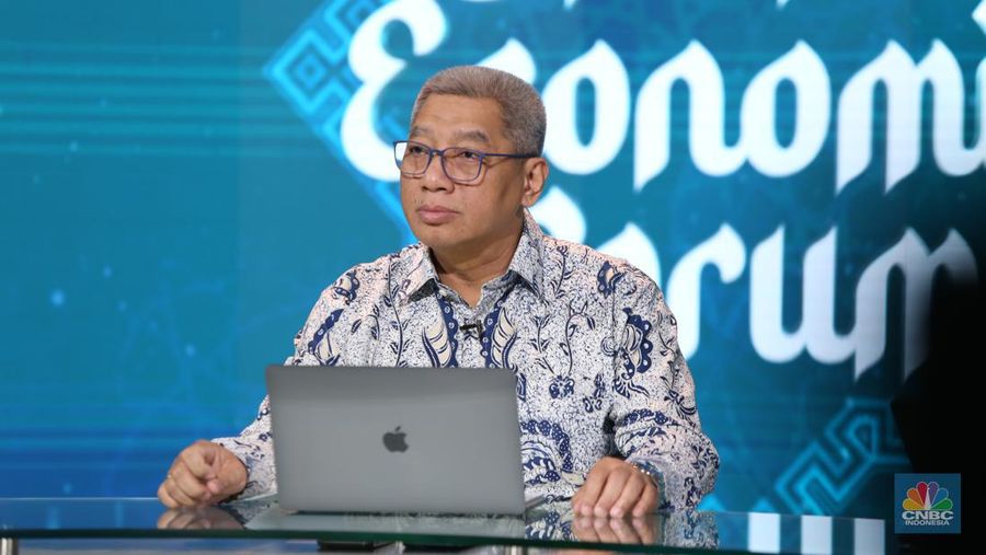 Presiden Direktur PT Bank Aladin Syariah Tbk, Koko T. Rachmadi dalam ²©²ÊÍøÕ¾ Sharia Economic Forum pada Selasa (3/9/2024). (²©²ÊÍøÕ¾/Tias Budiarto)