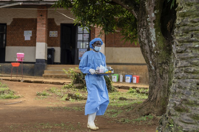 Congo Mpox A man suffering from mpox waits for treatment at the Kamituga General Hospital in South Kivu Congo, Wednesday, Sept. 4, 2024. (AP Photo/Moses Sawasawa)