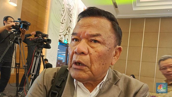 Direktur Eksekutif Gabungan Industri Minyak Nabati Indonesia (GIMNI) Sahat Sinaga saat ditemui di Hotel JS Luwansa Jakarta, Kamis (5/9/2024). (CNBC Indonesia/Mart