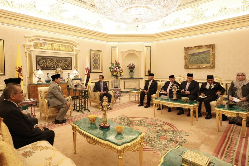 Temui Sultan Hassanal Bolkiah, Prabowo Undang Perwira Brunei Darussalam Belajar di Universitas Pertahanan. (Dok Tim Media Prabowo Subianto)
