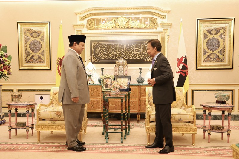 Temui Sultan Hassanal Bolkiah, Prabowo Undang Perwira Brunei Darussalam Belajar di Universitas Pertahanan. (Dok Tim Media Prabowo Subianto)