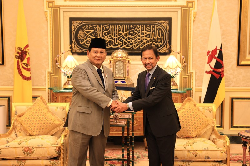Temui Sultan Hassanal Bolkiah, Prabowo Undang Perwira Brunei Darussalam Belajar di Universitas Pertahanan. (Dok Tim Media Prabowo Subianto)