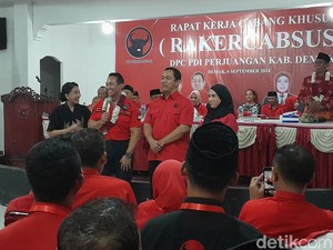 Andika Perkasa Diteriaki Rambo Saat Hadiri Rakercabsus PDIP di Demak