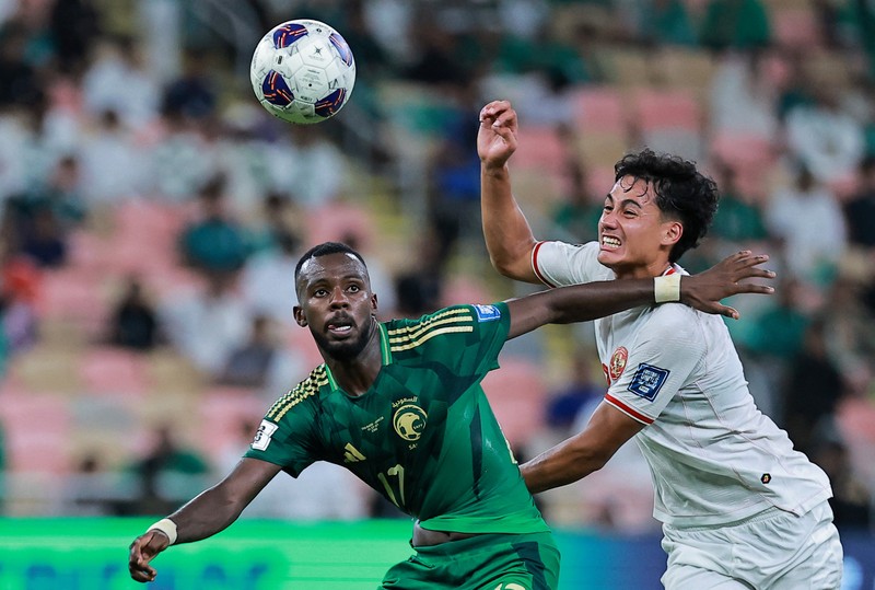 SOCCER-WORLDCUP-SAU-IDN/REPORT Soccer Football - World Cup - AFC Qualifiers - Group C - Saudi Arabia v Indonesia - King Abdullah Sports City, Jeddah, Saudi Arabia - September 5, 2024 Saudi Arabia's Hassan Tambakti in action REUTERS/Stringer