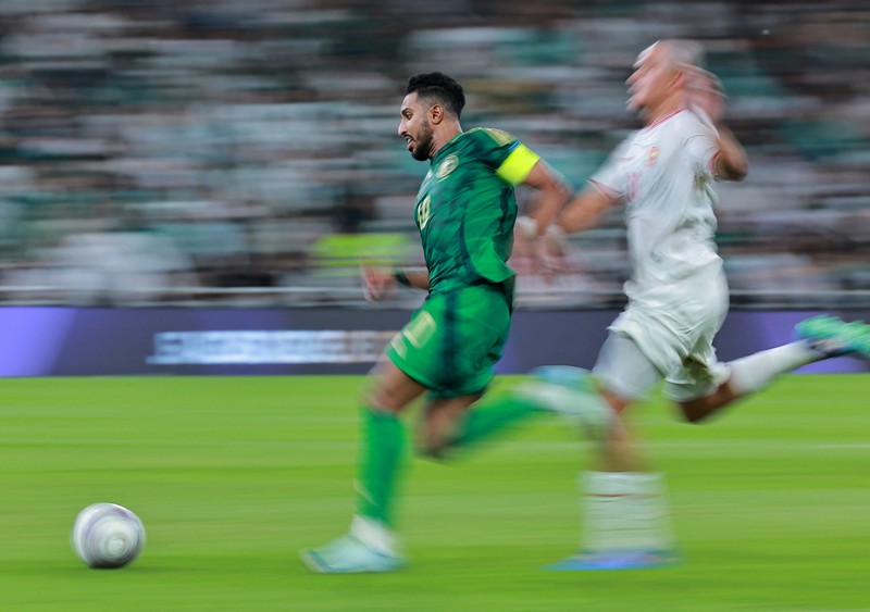 SOCCER-WORLDCUP-SAU-IDN/REPORT Soccer Football - World Cup - AFC Qualifiers - Group C - Saudi Arabia v Indonesia - King Abdullah Sports City, Jeddah, Saudi Arabia - September 5, 2024 Saudi Arabia's Hassan Tambakti in action REUTERS/Stringer
