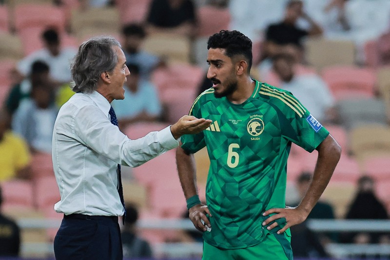 SOCCER-WORLDCUP-SAU-IDN/REPORT Soccer Football - World Cup - AFC Qualifiers - Group C - Saudi Arabia v Indonesia - King Abdullah Sports City, Jeddah, Saudi Arabia - September 5, 2024 Saudi Arabia's Hassan Tambakti in action REUTERS/Stringer