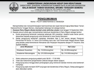 Wisata Ranu Regulo Dibuka 10 September 2024, Kemping Yuk!