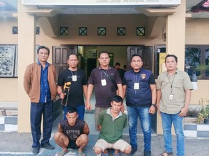 2 Pencuri Besi Rel Kereta Api di Prabumulih Diamankan Polisi