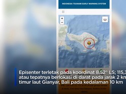 Gempa M 4,9 Guncang Gianyar Bali, Terasa Hingga Lombok Timur