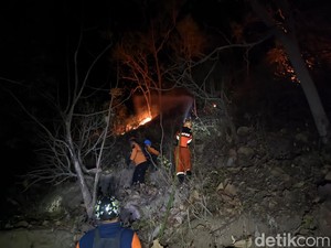 Warga Ponorogo Panik Kebakaran Hutan Merembet Dekati Permukiman