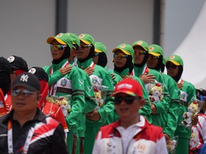 Drumband Putri Sumut Sumbang 1 Medali Emas dari Nomor 400 Meter LBJP