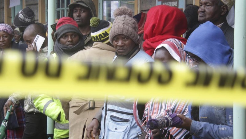 Bagian dari asrama terlihat setelah kebakaran di Hillside Endarasha Primary di Nyeri, Kenya, Jumat, 6 September 2024. Kebakaran di asrama sekolah di Kenya telah menewaskan beberapa siswa dan membakar beberapa lainnya dengan serius. (AP Photo)