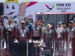 Jokowi Hadiri Pembukaan PON XXI 2024 di Aceh, Didampingi Iriana