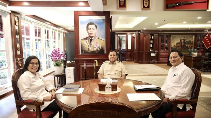 Menteri Keuangan Sri Mulyani Bertemu Prabowo Subianto. (Instagram/Smindrawati)