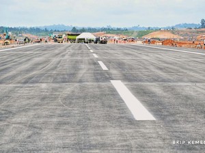 Runway Bandara IKN 2.200 M Rampung Malam Ini, Siap Didarati Pesawat Presiden