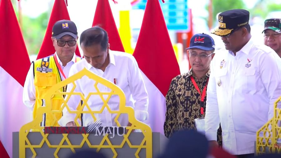 Peresmian Jalan Tol Sigli - Banda Aceh Seksi 2, 3, 5 dan 6, Aceh Besar, Senin (9/9/2024). (YouTube/Sekretariat Presiden)
