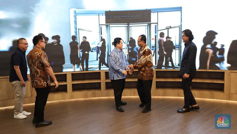 Peresmian Merger PT Angkasa Pura 1 dan PT Angkasa Pura 2 menjadi PT Angkasa Pura Indonesia, di kantor InJourney, Gedung Sarinah Lantai 14, Jakarta, Senin (9/9/2024). (վ/Tri Susilo)