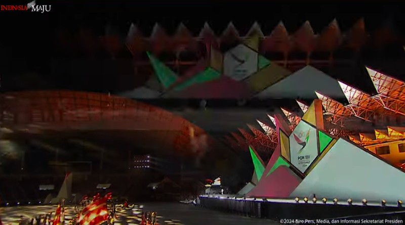 Peresmian Pembukaan Pekan Olahraga Nasional XXI, Banda Aceh, 9 September 2024. (Tangkapan Layar Youtube)