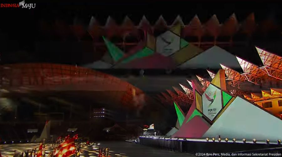 Peresmian Pembukaan Pekan Olahraga Nasional XXI, Banda Aceh, 9 September 2024. (Tangkapan Layar Youtube)