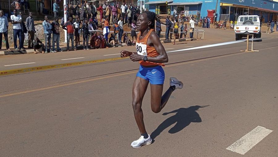 Rebecca Cheptegei. (AP Photo)